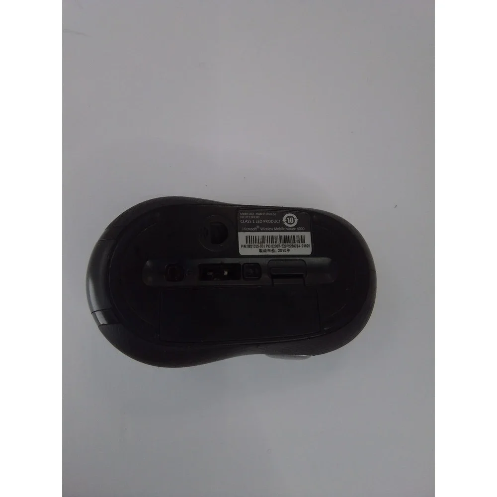 Microsoft Wireless Mobile Mouse 4000 Black Model 1383 with USB Receiver Used